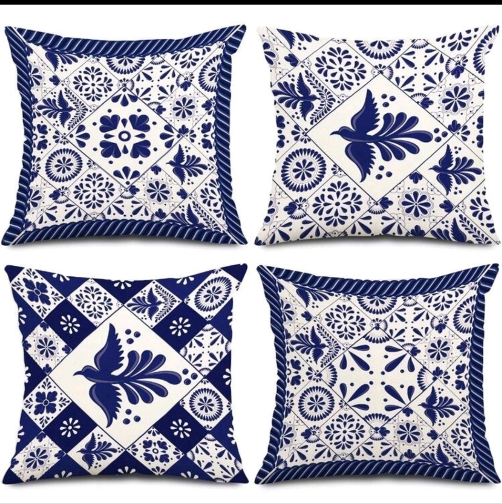 Mexican Styled Decorative Throw Pillow Set of 4